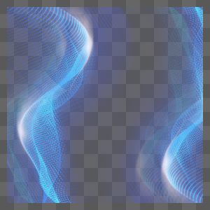 蓝色网格点线抽象科技光效图片