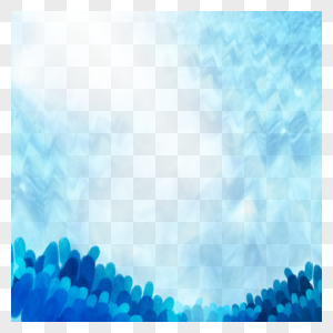 蓝色渐变抽象水彩边框图片