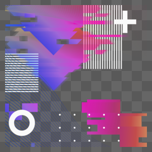 紫色曲线抽象故障风边框图片