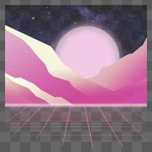 粉红色天体立体抽象宇宙科技光效图片