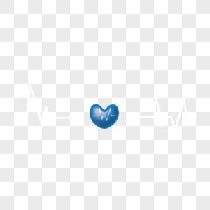 世界卫生日蓝色心脏脉搏率高清图片