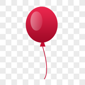 漂浮着的可爱红色气球图片