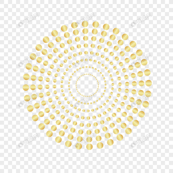 矢量画金色圆圈图片