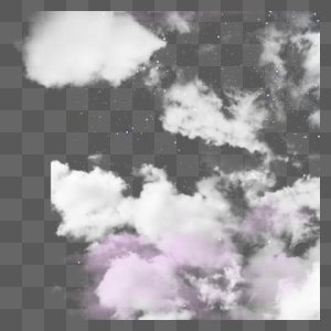 粉色云朵组成的云朵星空图片