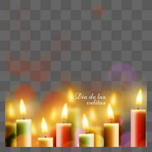 彩色浪漫的小蜡烛节图片