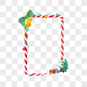 圣诞节拐杖糖边框图片