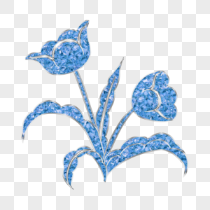 花卉蓝色水晶漂亮图形图片