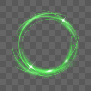 绿光旋转环状眩光图片