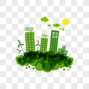 城市生态绿色能源环保图片