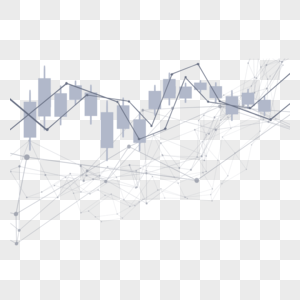 股票k线图上升趋势商业投资市场灰色蜡烛图图片