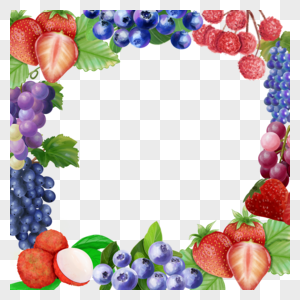 水果水彩边框图片