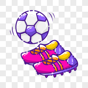 足球球鞋卡通可爱运动贴纸图片
