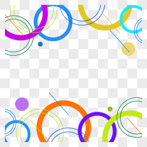 商务科技彩色圆环抽象边框图片