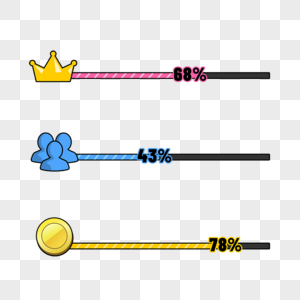 进度条游戏ui图标细长条高清图片
