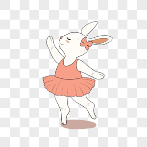 可爱芭蕾跳舞兔子图片