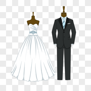 婚礼礼服婚纱西装图片