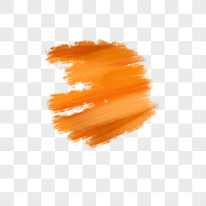 橙色厚涂油漆水彩创意艺术笔触笔刷图片