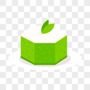 抹茶甜品多边形绿色蛋糕图片