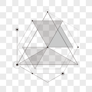 抽象几何点线面组合图形图片