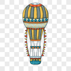 复古热气球五颜六色的气球图片