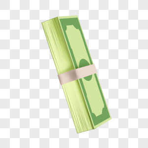 一捆绿色美元纸币高清图片