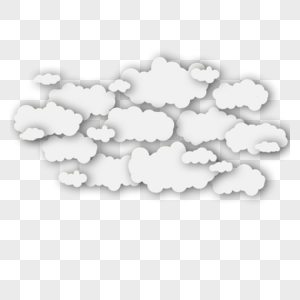 云朵剪纸白云朵朵图片