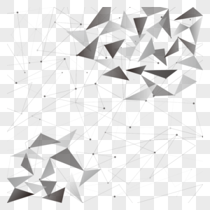 黑白渐变抽象三角形几何图片