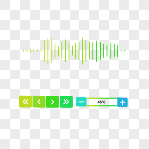 绿色渐变音乐播放器图片