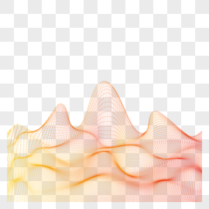 抽象红橙渐变线条山脉图片