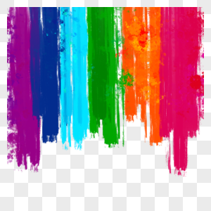 抽象彩虹颜料质感笔刷创意图片