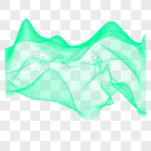 量子科技抽象绿色起伏测量线条图片