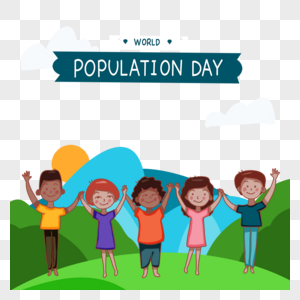 摩登的世界人口日图片
