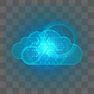 抽象光效科技蓝色云朵光圈图片