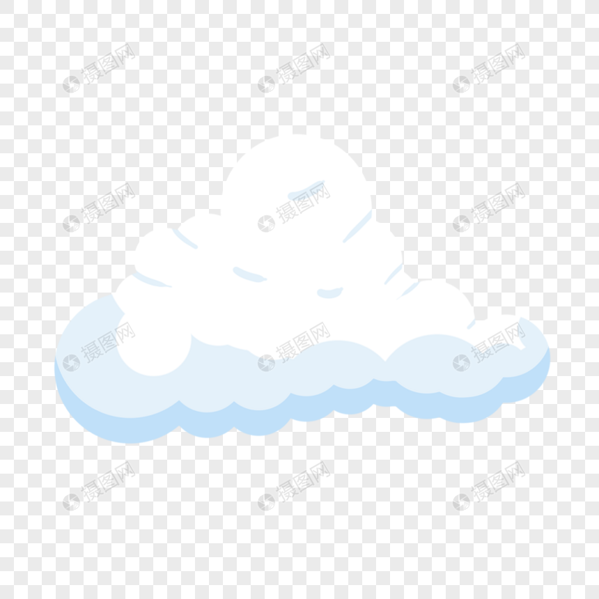 可爱层叠卡通云装饰图案图片