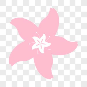 白色花蕊风车形状粉色樱花图片