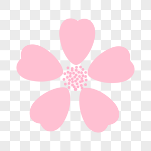 抽象手绘粉色樱花花瓣图片