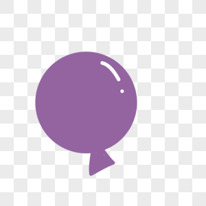 紫色气球卡通可爱剪贴画图片