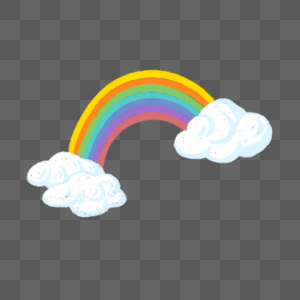 白色彩色彩虹水彩天气剪贴画图片