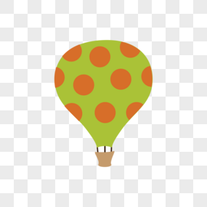 旅行手绘水彩旅游红绿彩色热气球图片