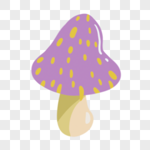 紫色蘑菇卡通嬉皮士贴纸图片