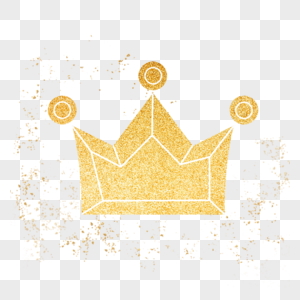 金粉几何形状皇冠图片