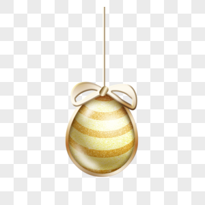 金黄复活节彩蛋挂坠图片