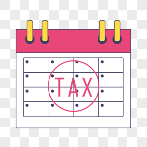 创意税收紫色账单日历图片