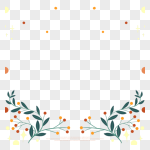 绿色植物装饰花卉边框图片