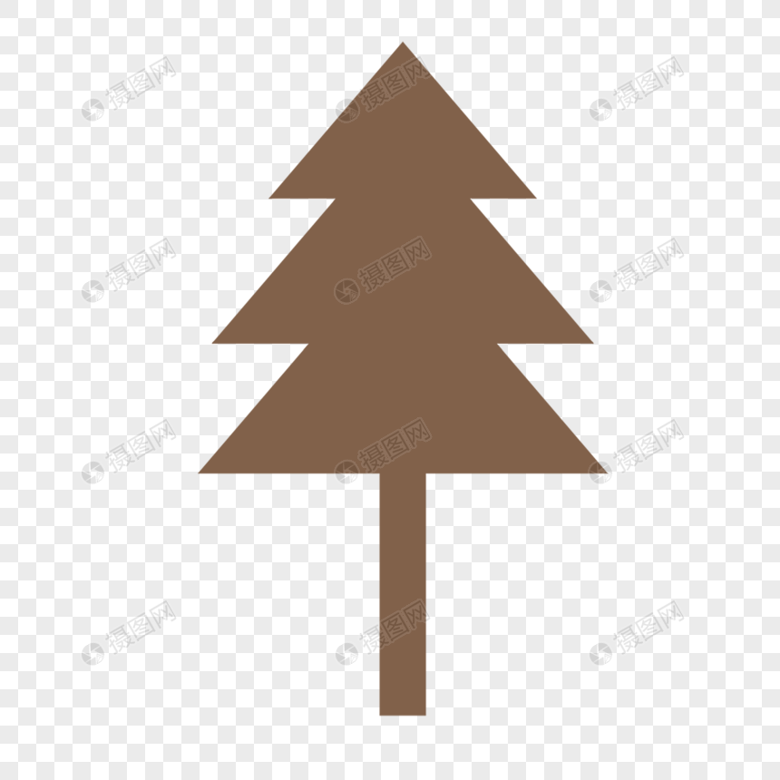 松树棕色矢量图片