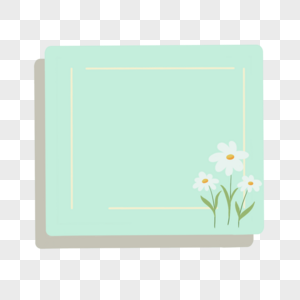 花卉绿色干净记录簿图形图片