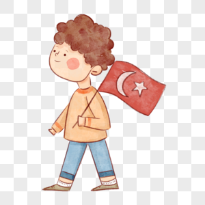 土耳其儿童节爆炸头男孩图片