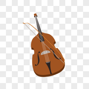 卡通大提琴矢量元素图片