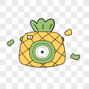 菠萝图案卡通可爱相机图标图片