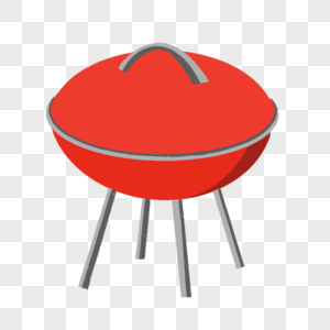 烧烤剪贴画红色烧烤炉图片